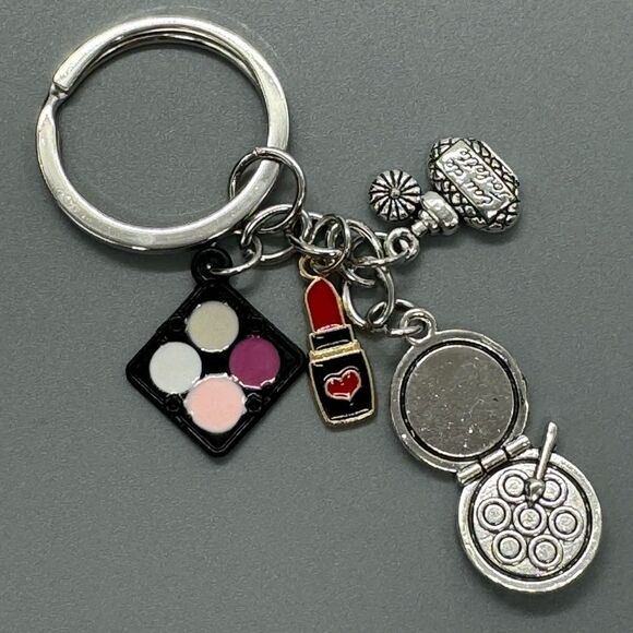 BAG CHARM Makeup Lipstick Compact Silver - Picture 3 of 6